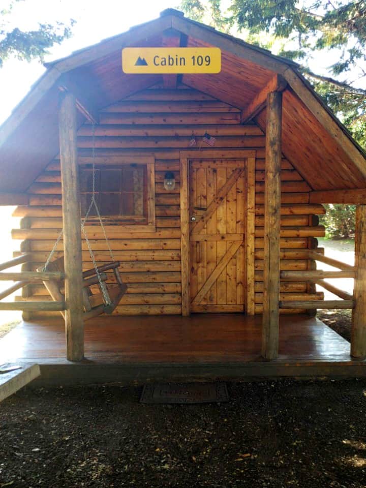 KOA log cabin 
